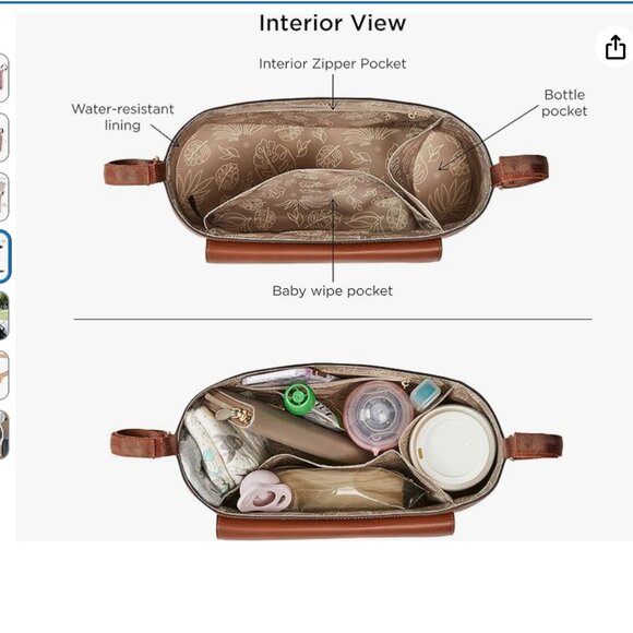 TWELVElittle Stroller Diaper Bag Mauve - Picture 4 of 5